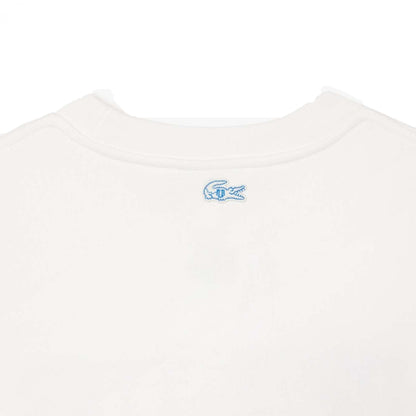 Cream - Back - Lacoste Womens-Ladies Fleece Oversized Sweatshirt