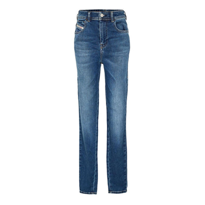 Blue Denim - Front - Diesel Womens-Ladies High Rise Skinny Jeans