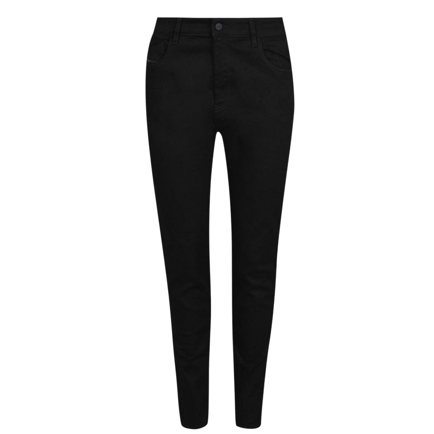 Black - Front - Diesel Womens-Ladies High Rise Skinny Jeans