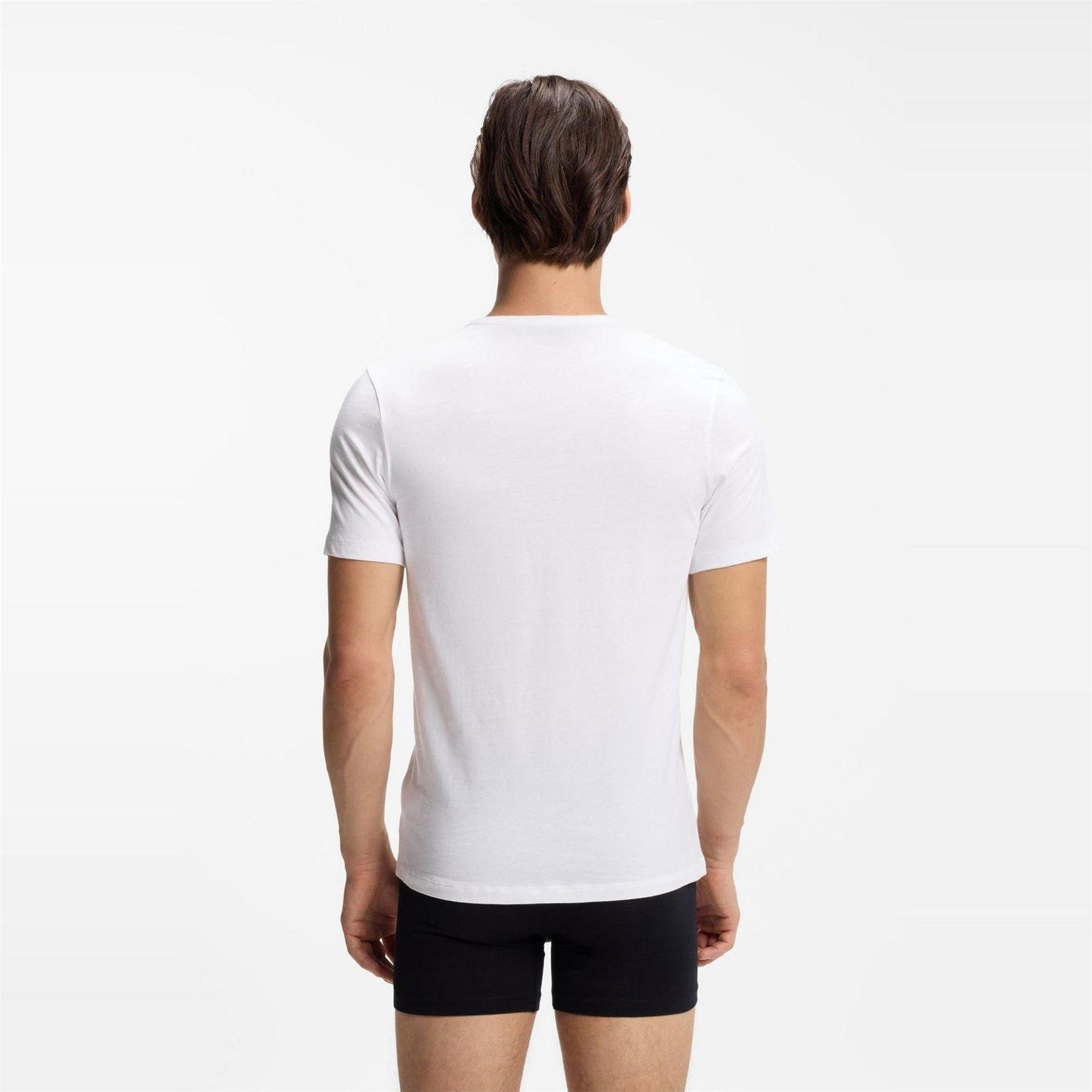 White-Blue-Grey - Side - Hugo Mens Plain Pyjama Top (Pack of 3)