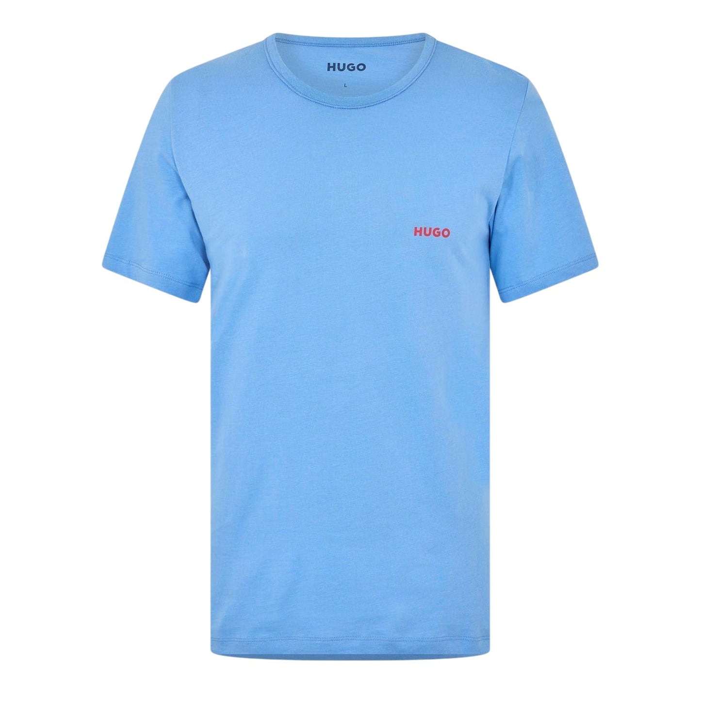 Blue - Front - Hugo Mens Plain Pyjama Top (Pack of 3)