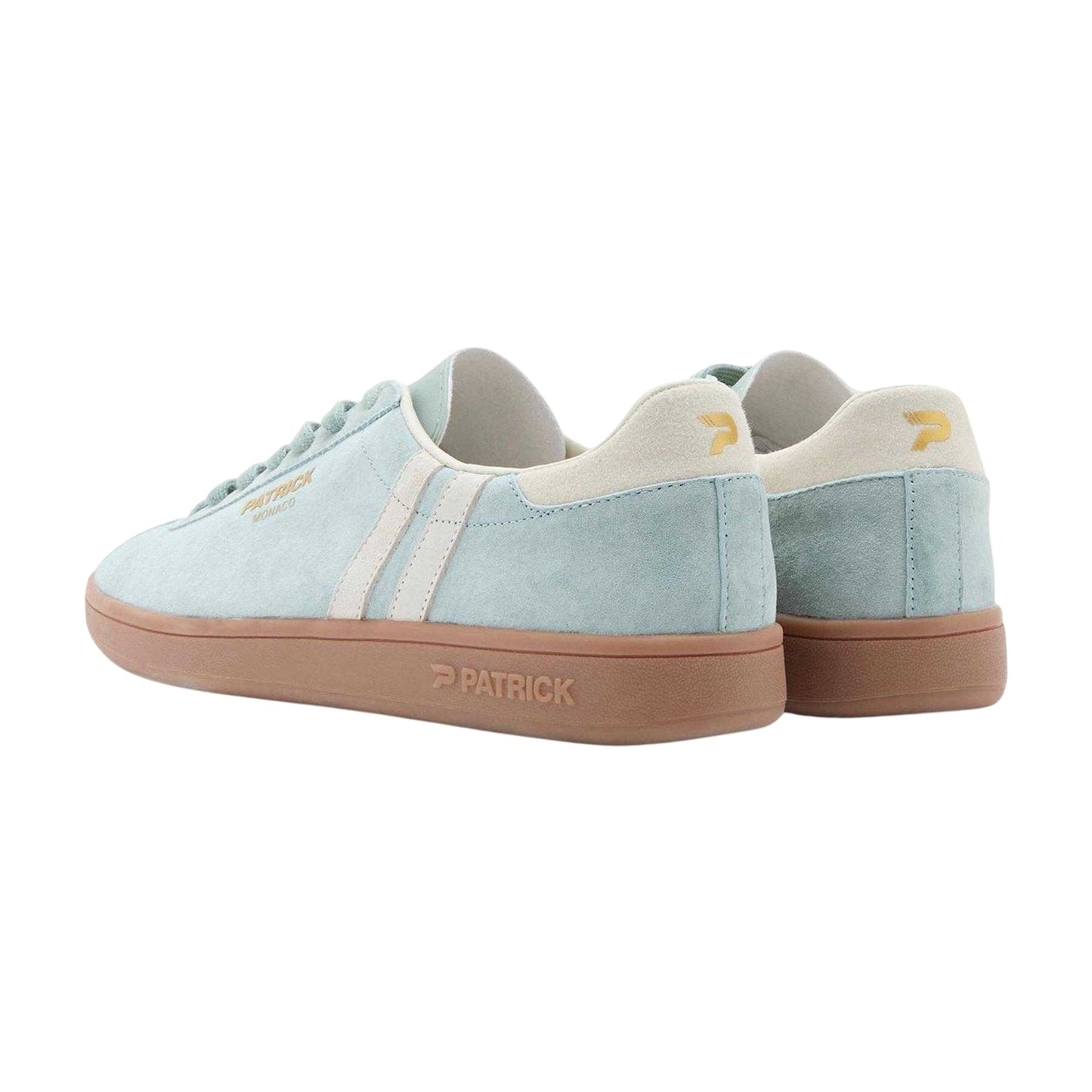 Green-Sand - Back - Patrick Mens Monaco Suede Cupsole Trainers