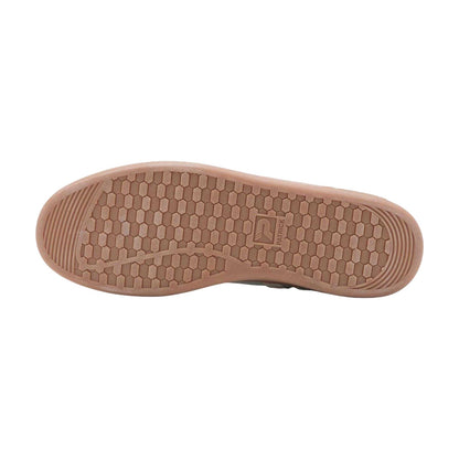 Green-Sand - Side - Patrick Mens Monaco Suede Cupsole Trainers
