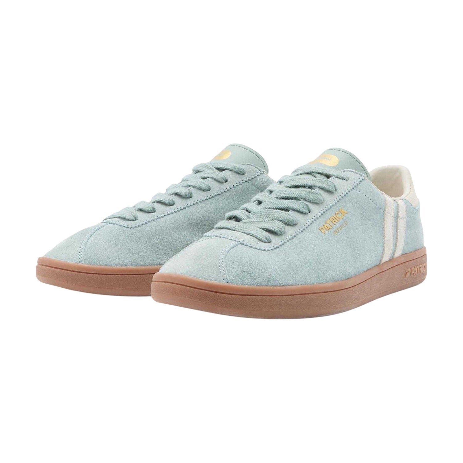 Green-Sand - Pack Shot - Patrick Mens Monaco Suede Cupsole Trainers