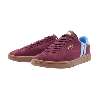 Sky Blue - Pack Shot - Patrick Mens Monaco Suede Cupsole Trainers