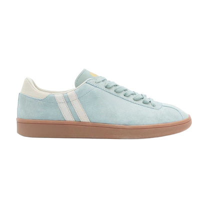 Green-Sand - Front - Patrick Mens Monaco Suede Cupsole Trainers