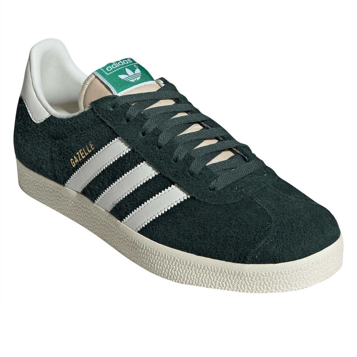 Mineral Green - Pack Shot - Gazelle Womens-Ladies Gazelle Suede Low Cut Flat Trainers