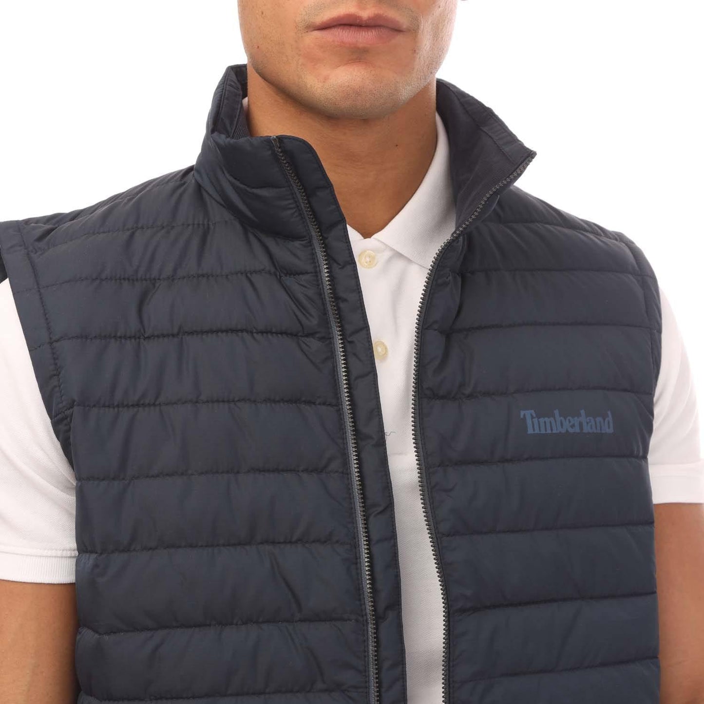 Navy - Side - Timberland Mens Axis Peak Durable Water Repellent Gilet