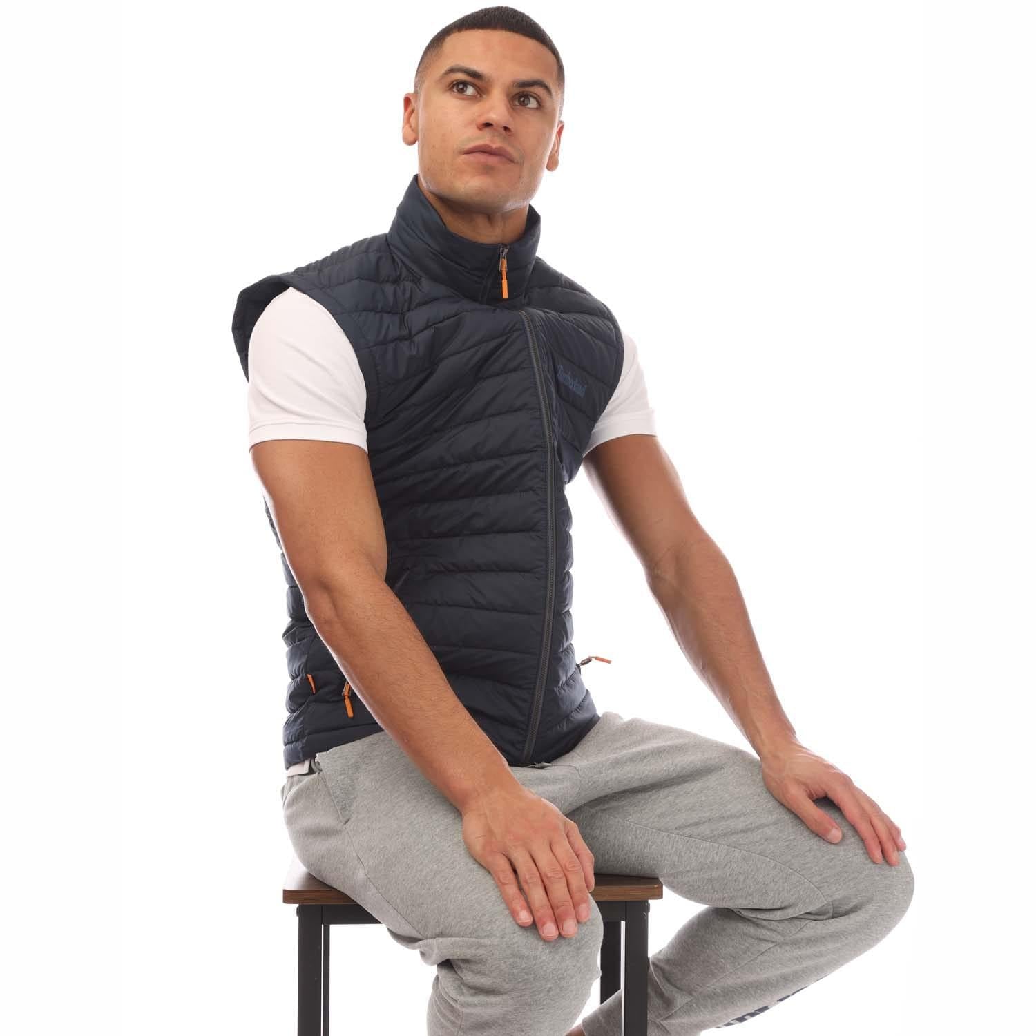 Navy - Pack Shot - Timberland Mens Axis Peak Durable Water Repellent Gilet