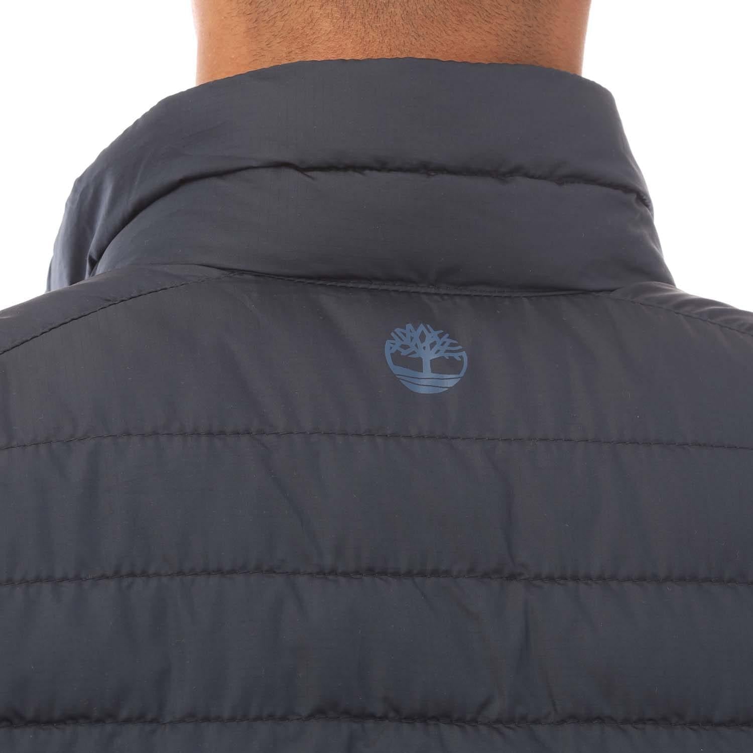 Navy - Close up - Timberland Mens Axis Peak Durable Water Repellent Gilet