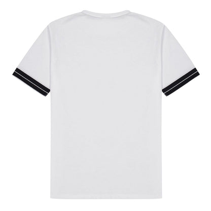 White - Back - Boss Childrens-Kids Embroidered Logo Cotton T-Shirt