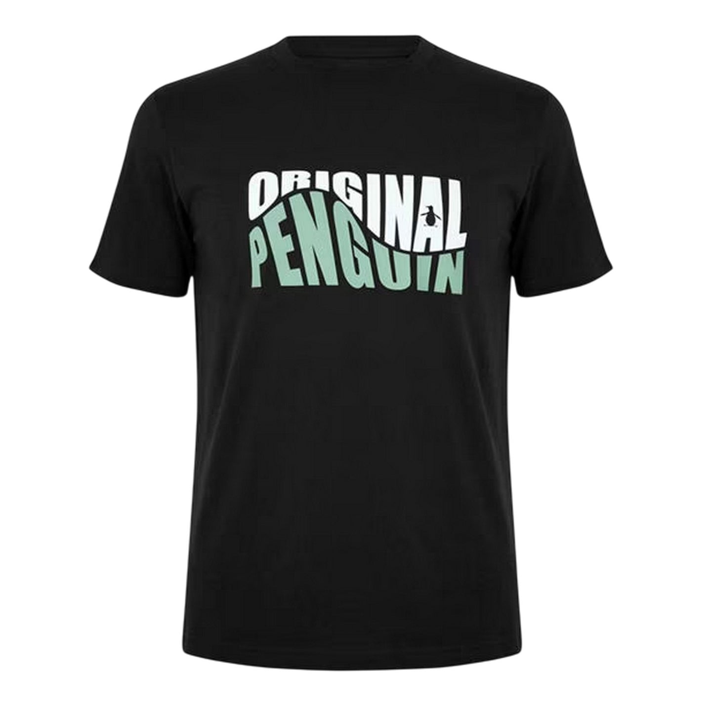 True Black - Front - Original Penguin Mens Original Lettering Crew Neck T-Shirt