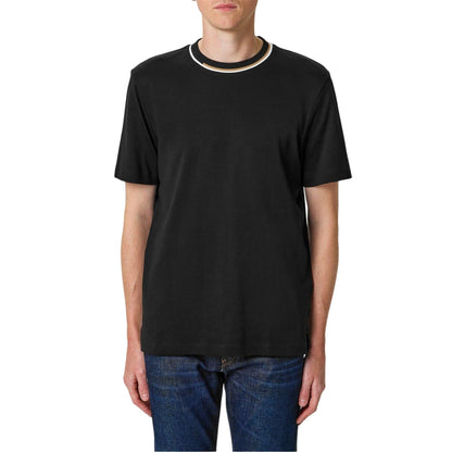 Black - Side - Boss Mens Thompson 30 Striped T-Shirt
