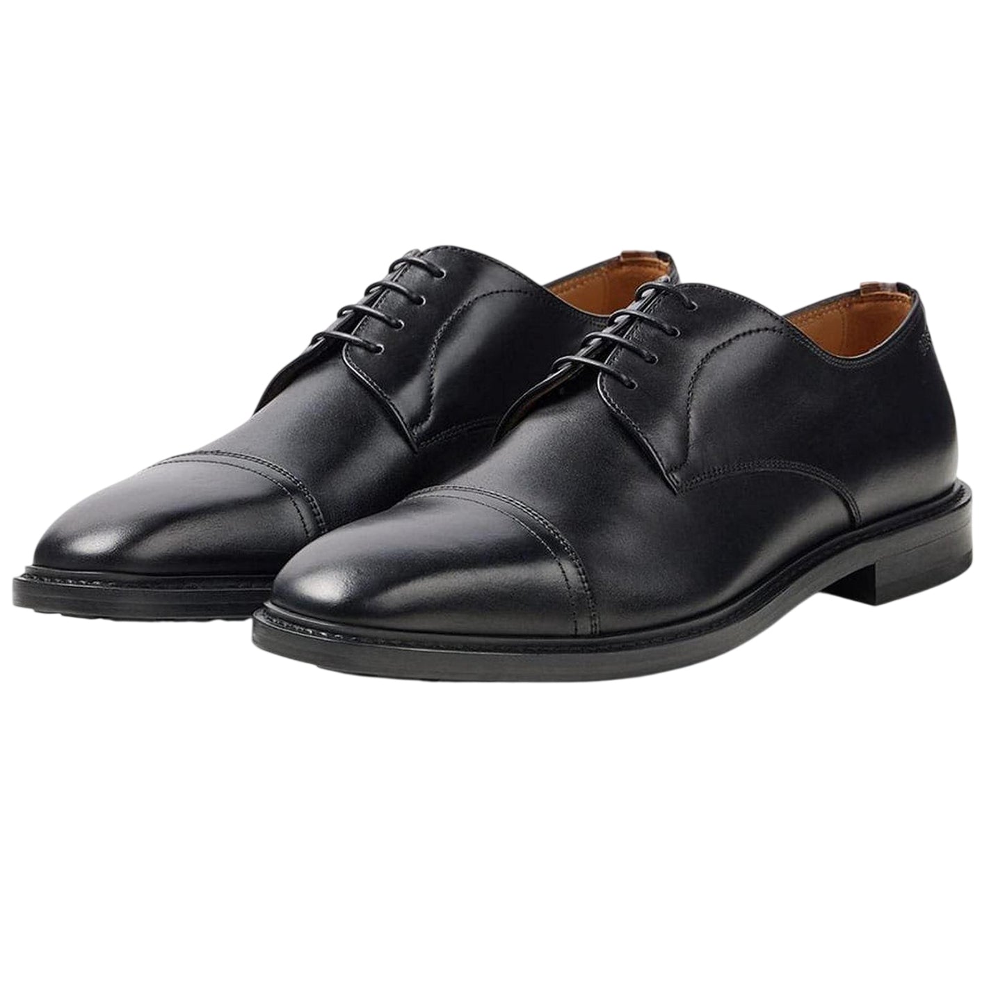 Black - Lifestyle - Boss Mens Leather Derby Shoes