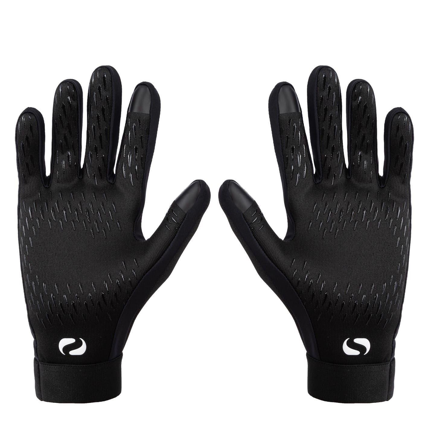 Black - Back - Sondico Mens Logo Floorball Gloves