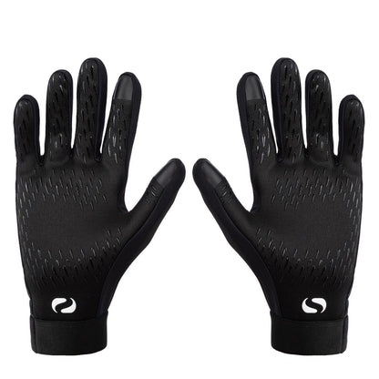 Black - Back - Sondico Mens Logo Floorball Gloves
