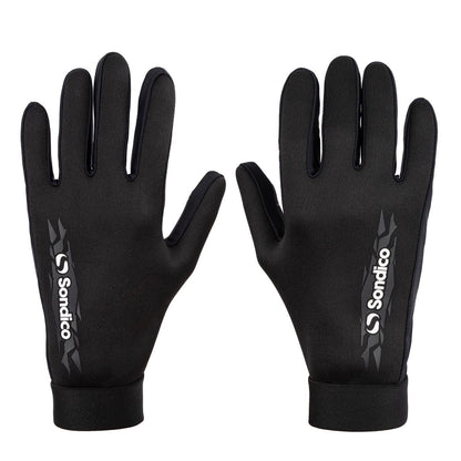 Black - Front - Sondico Mens Logo Floorball Gloves