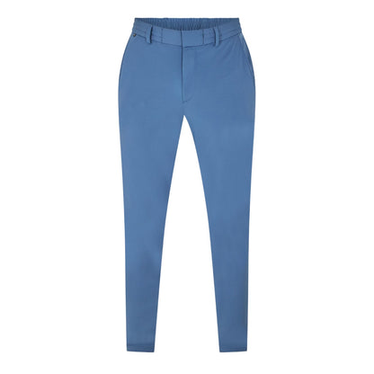 Blue - Front - Boss Mens Genius Elasticated Waist Slim Chinos