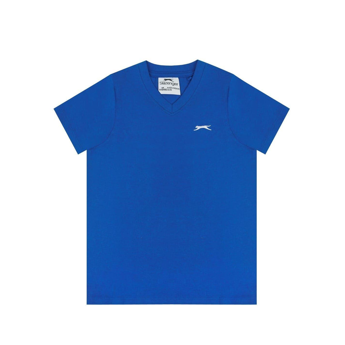Royal Blue - Front - Slazenger Boys Logo Cotton V Neck T-Shirt