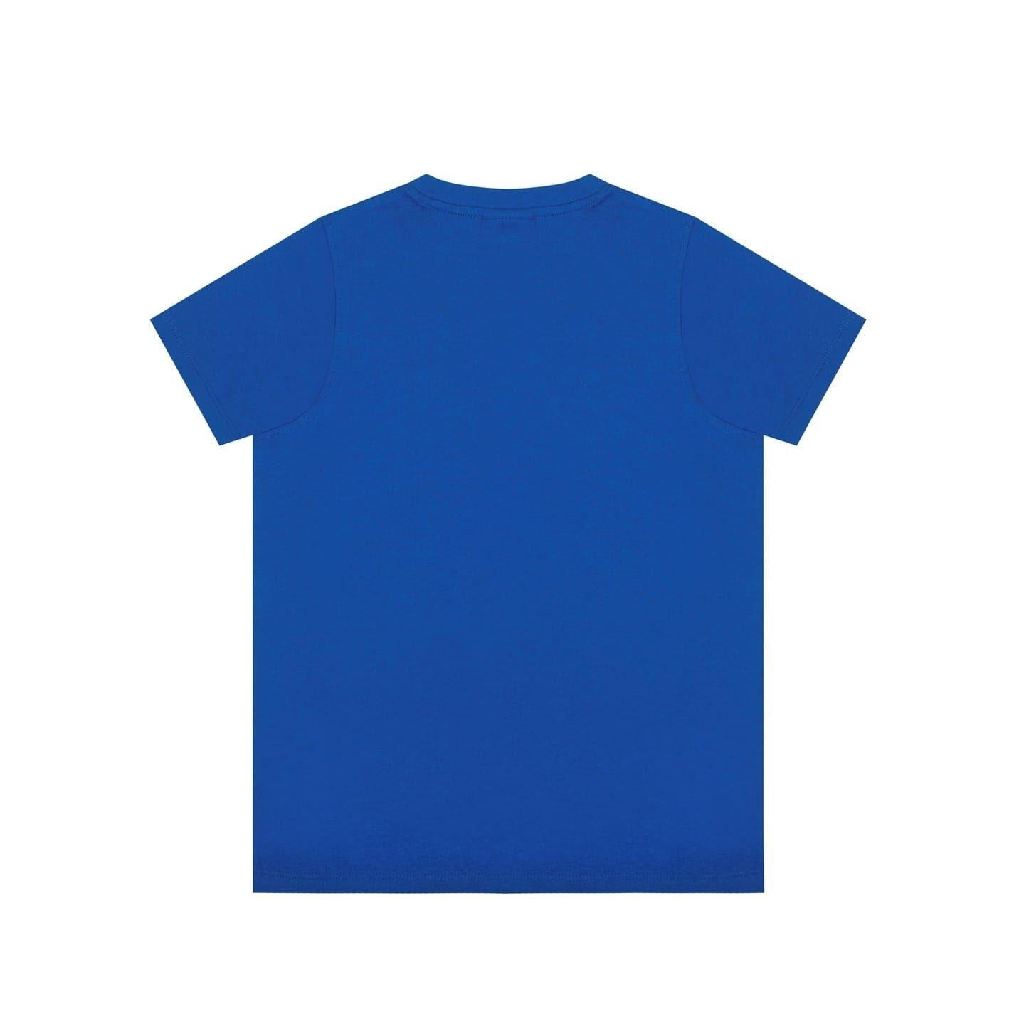 Royal Blue - Back - Slazenger Boys Logo Cotton V Neck T-Shirt