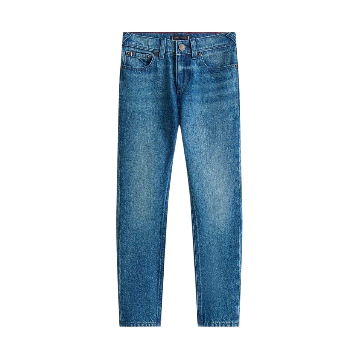 Mid Blue - Front - Tommy Hilfiger Boys Scanton 5 Pockets Jeans