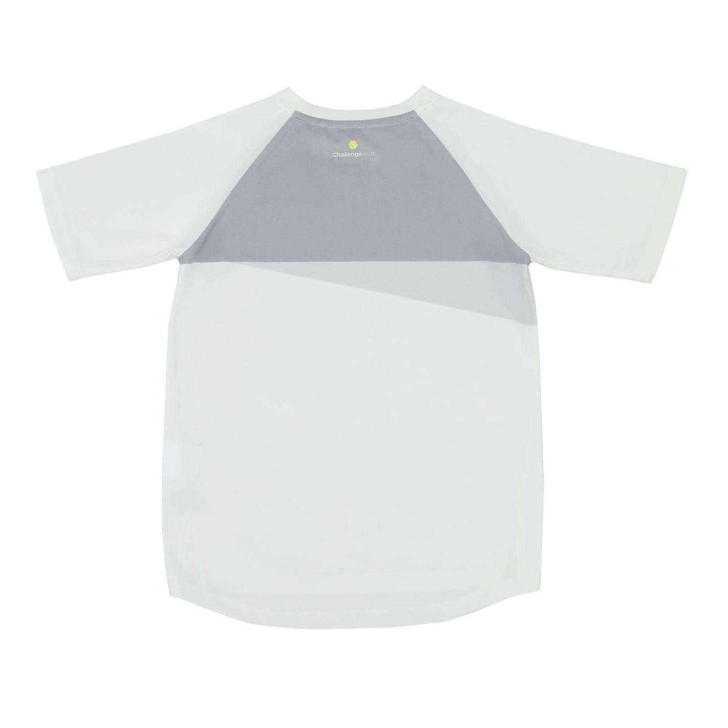 White - Back - Slazenger Childrens-Kids Court Colour Block Logo T-Shirt