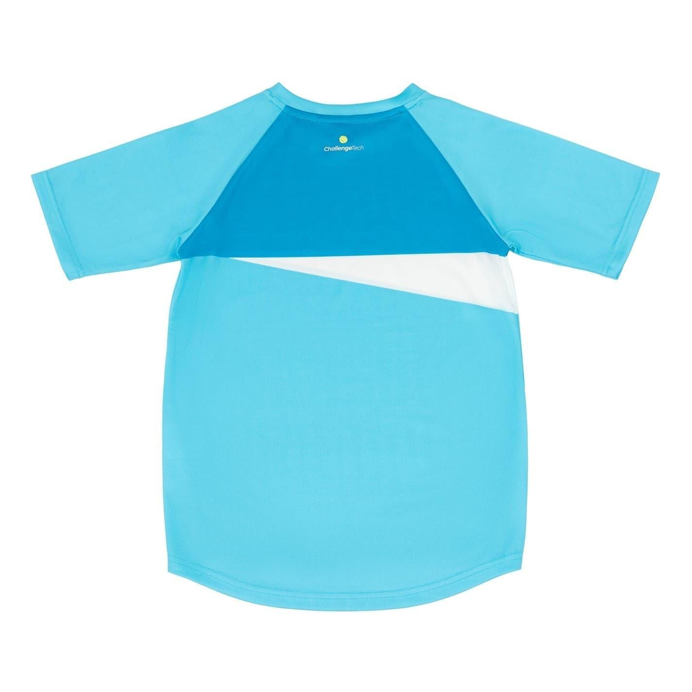 Aquarius - Back - Slazenger Childrens-Kids Court Colour Block Logo T-Shirt