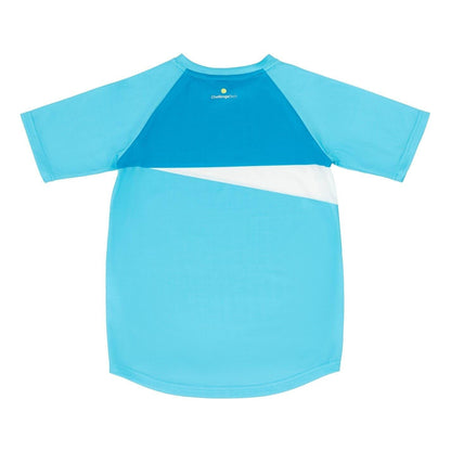 Aquarius - Back - Slazenger Childrens-Kids Court Colour Block Logo T-Shirt