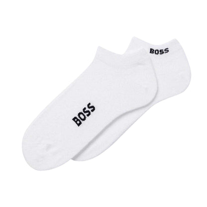 White - Back - Boss Unisex Adult Ankle Socks (Pack of 2)