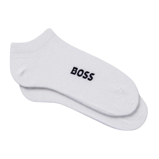 White - Front - Boss Unisex Adult Ankle Socks (Pack of 2)