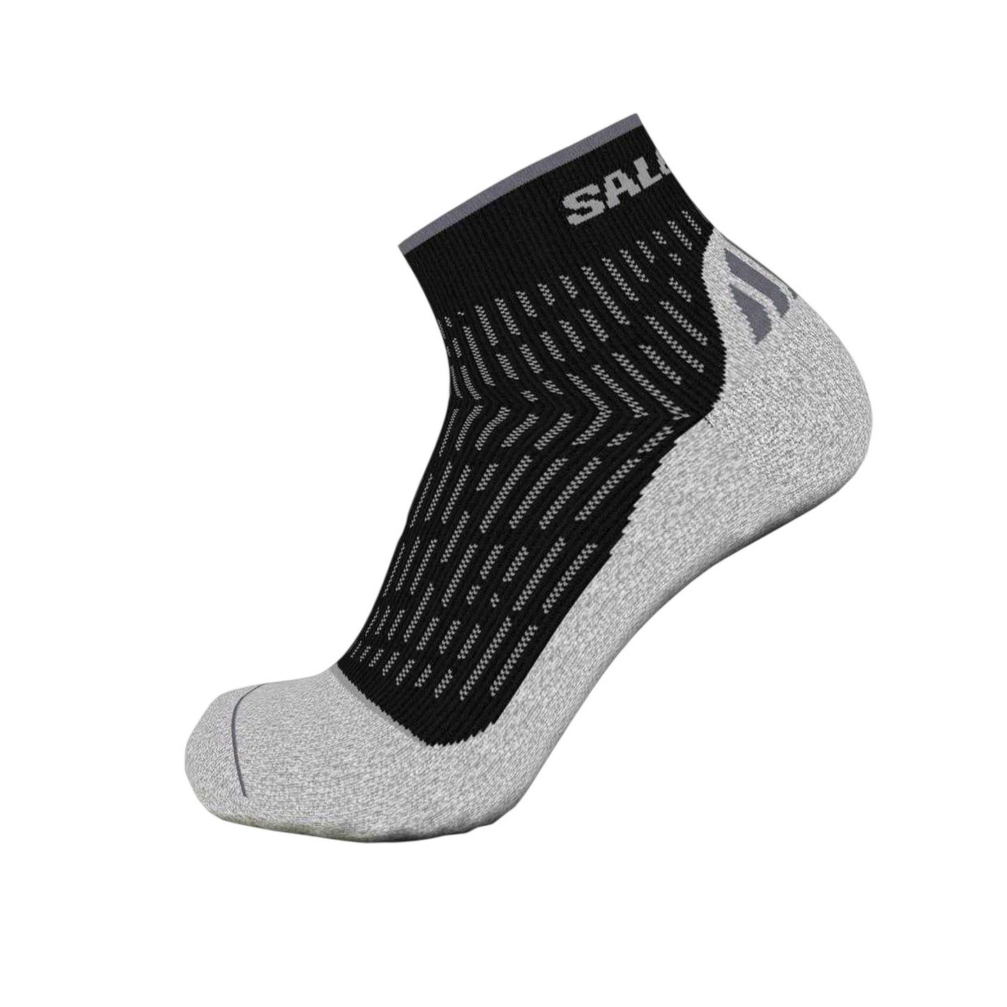 Black-Grey - Back - Salomon Mens Ultra Quarter Running Ankle Socks (Pack of 2)