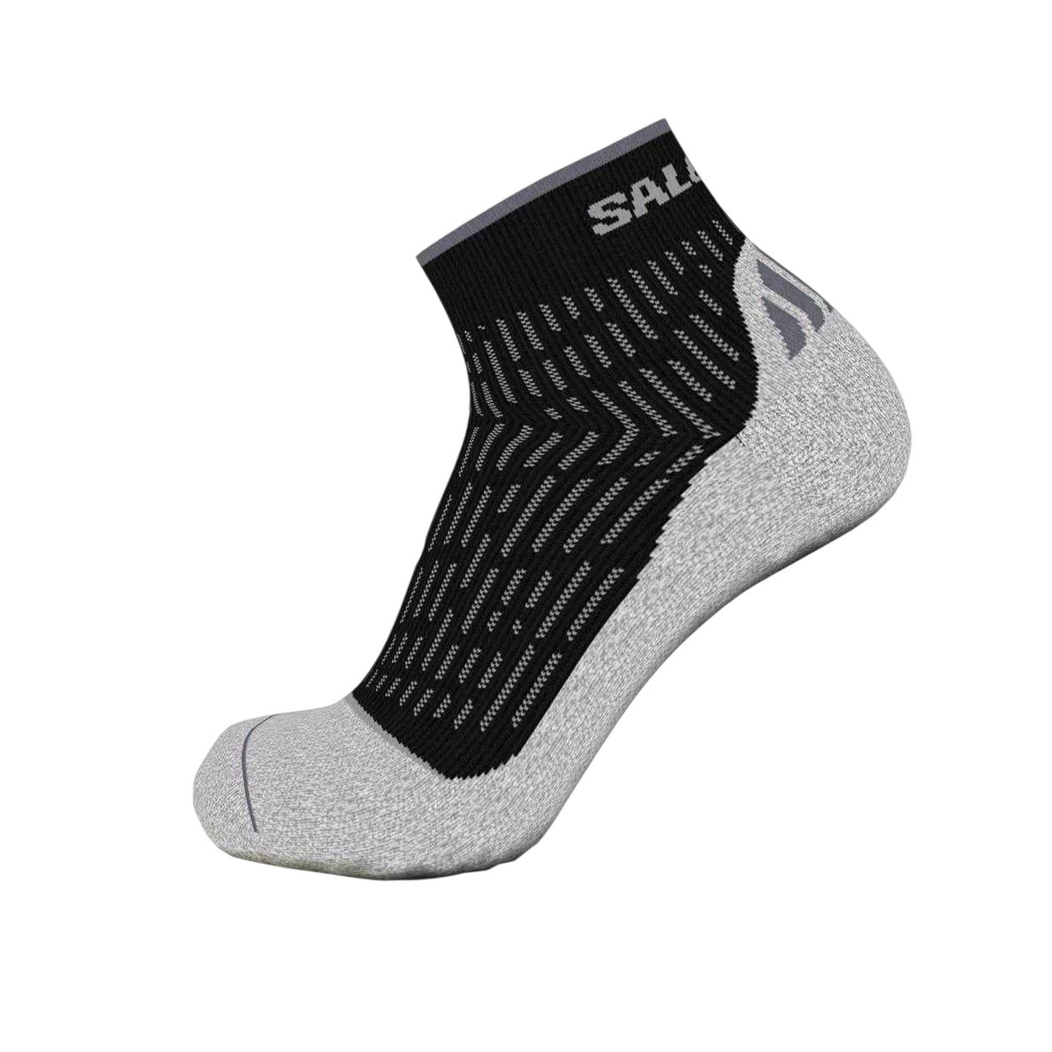 Black-Grey - Back - Salomon Mens Ultra Quarter Running Ankle Socks (Pack of 2)
