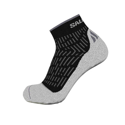 Black-Grey - Back - Salomon Mens Ultra Quarter Running Ankle Socks (Pack of 2)