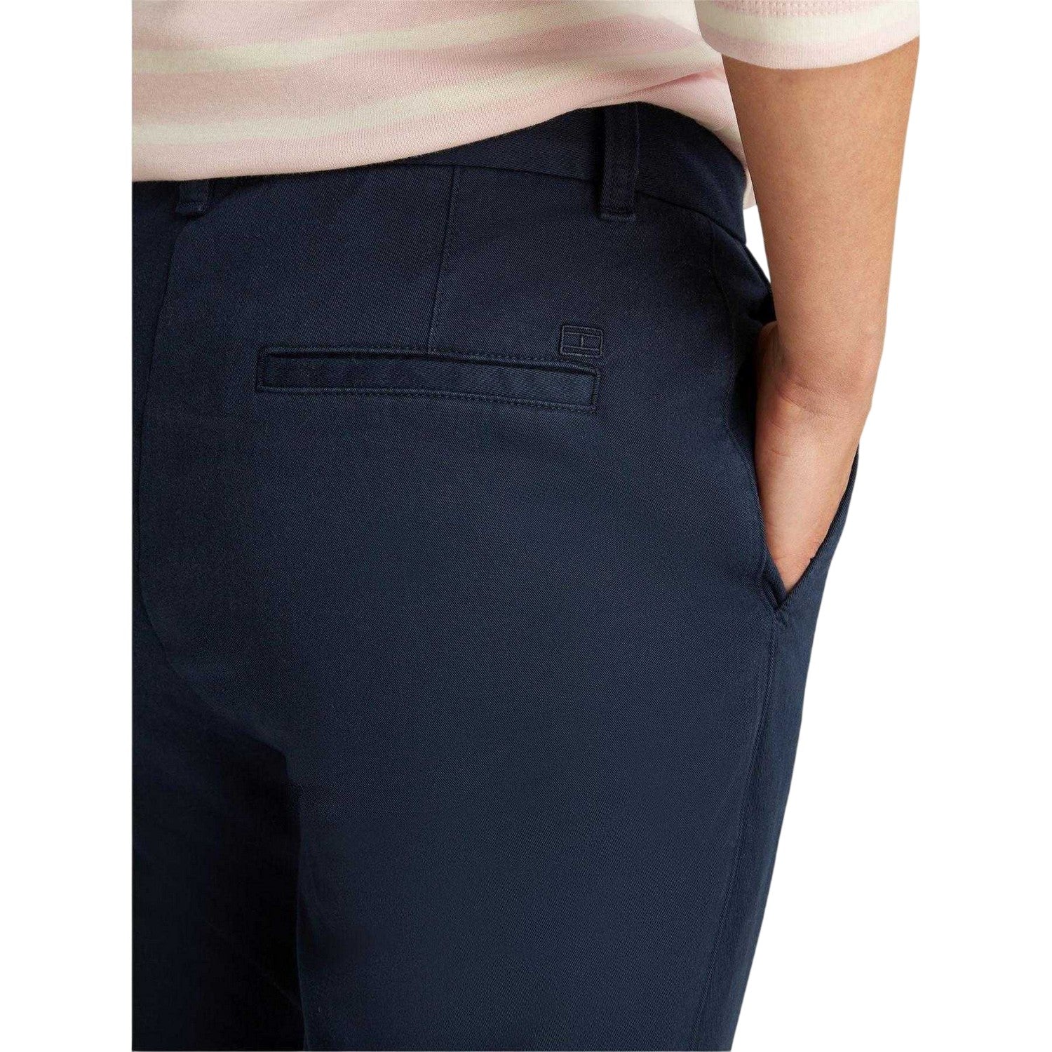 Navy - Side - Tommy Hilfiger Womens-Ladies Gmd Stretch Slim Chinos