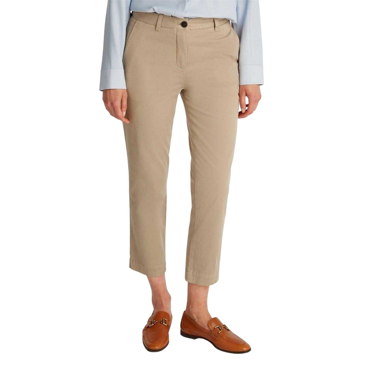 Beige - Front - Tommy Hilfiger Womens-Ladies Gmd Stretch Slim Chinos