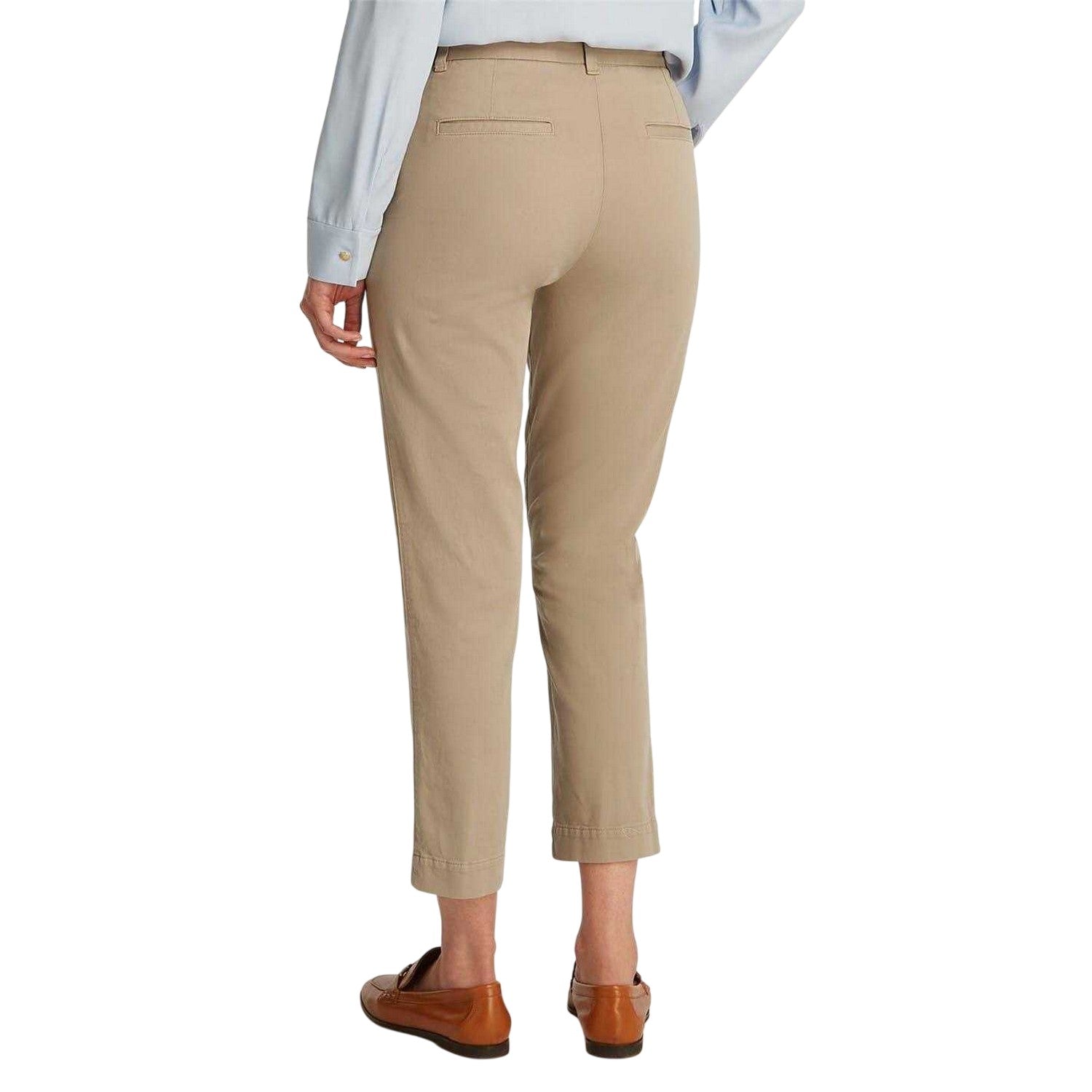 Beige - Back - Tommy Hilfiger Womens-Ladies Gmd Stretch Slim Chinos