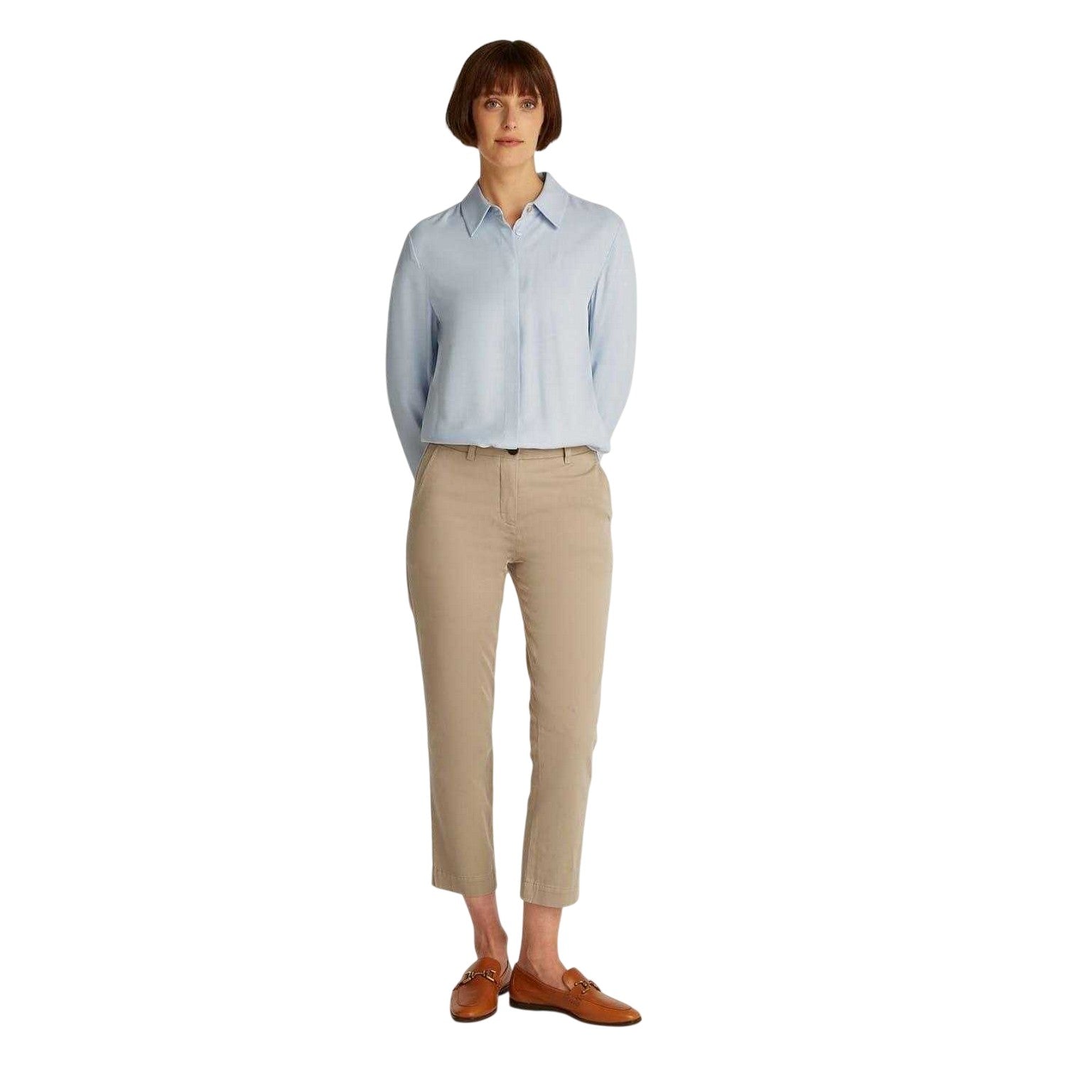 Beige - Side - Tommy Hilfiger Womens-Ladies Gmd Stretch Slim Chinos