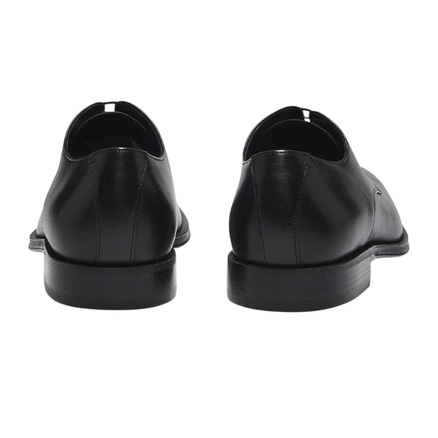 Black - Back - Boss Mens Derrek Calf Leather Derby Shoes