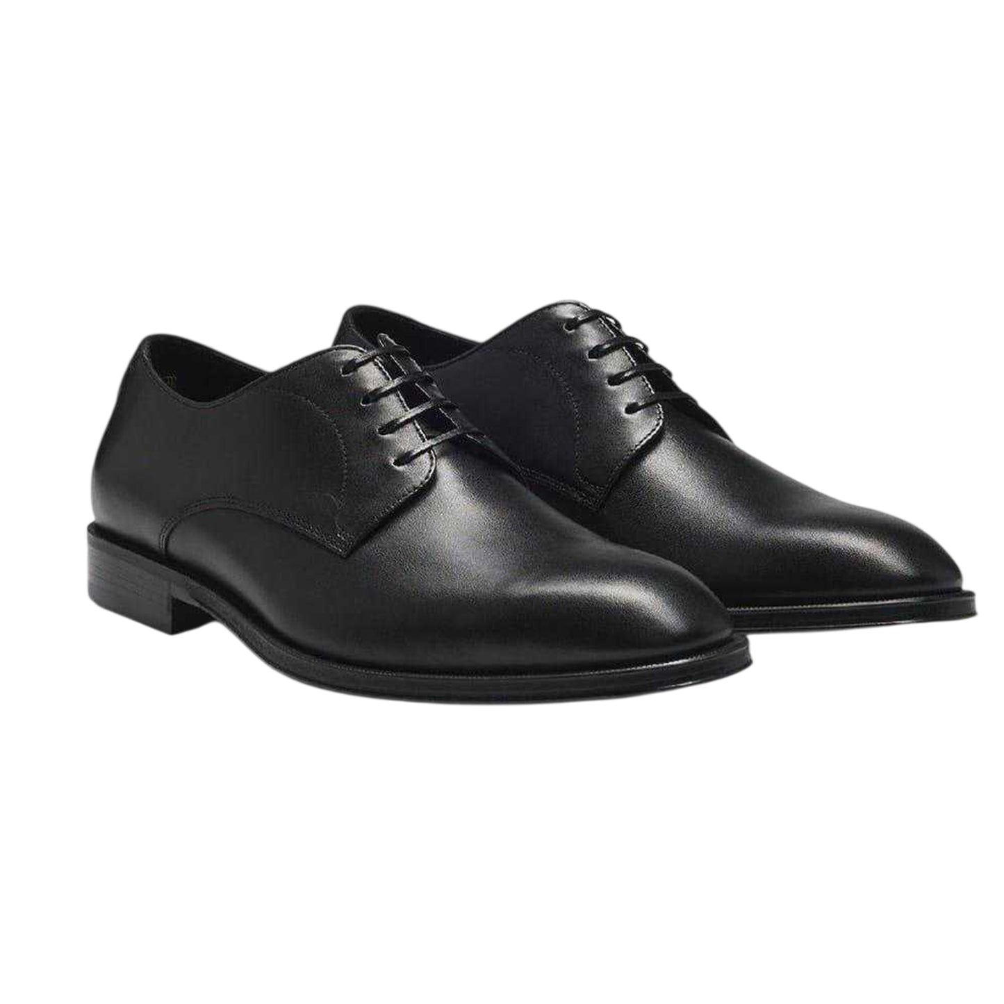 Black - Lifestyle - Boss Mens Derrek Calf Leather Derby Shoes