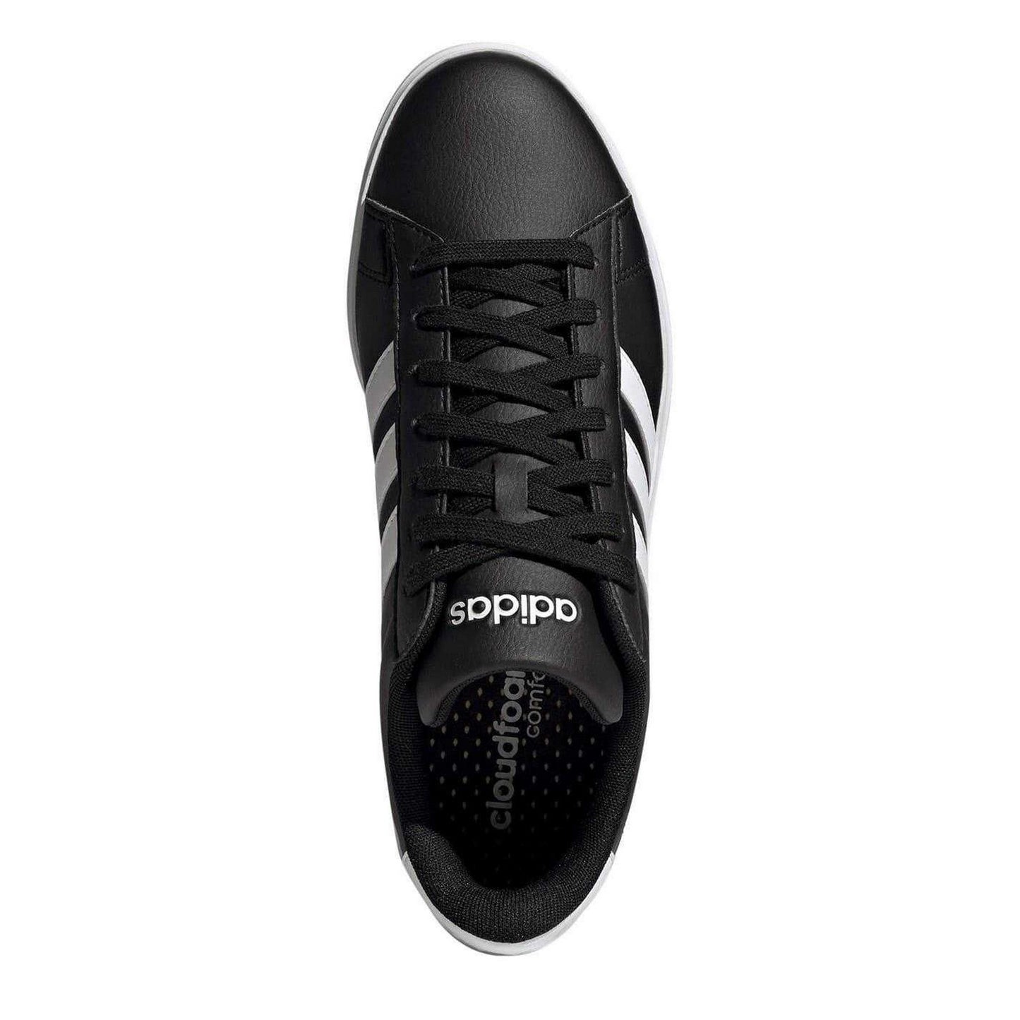 Black-White - Lifestyle - Adidas Mens Grand Court Base 2.0 Flat Trainers