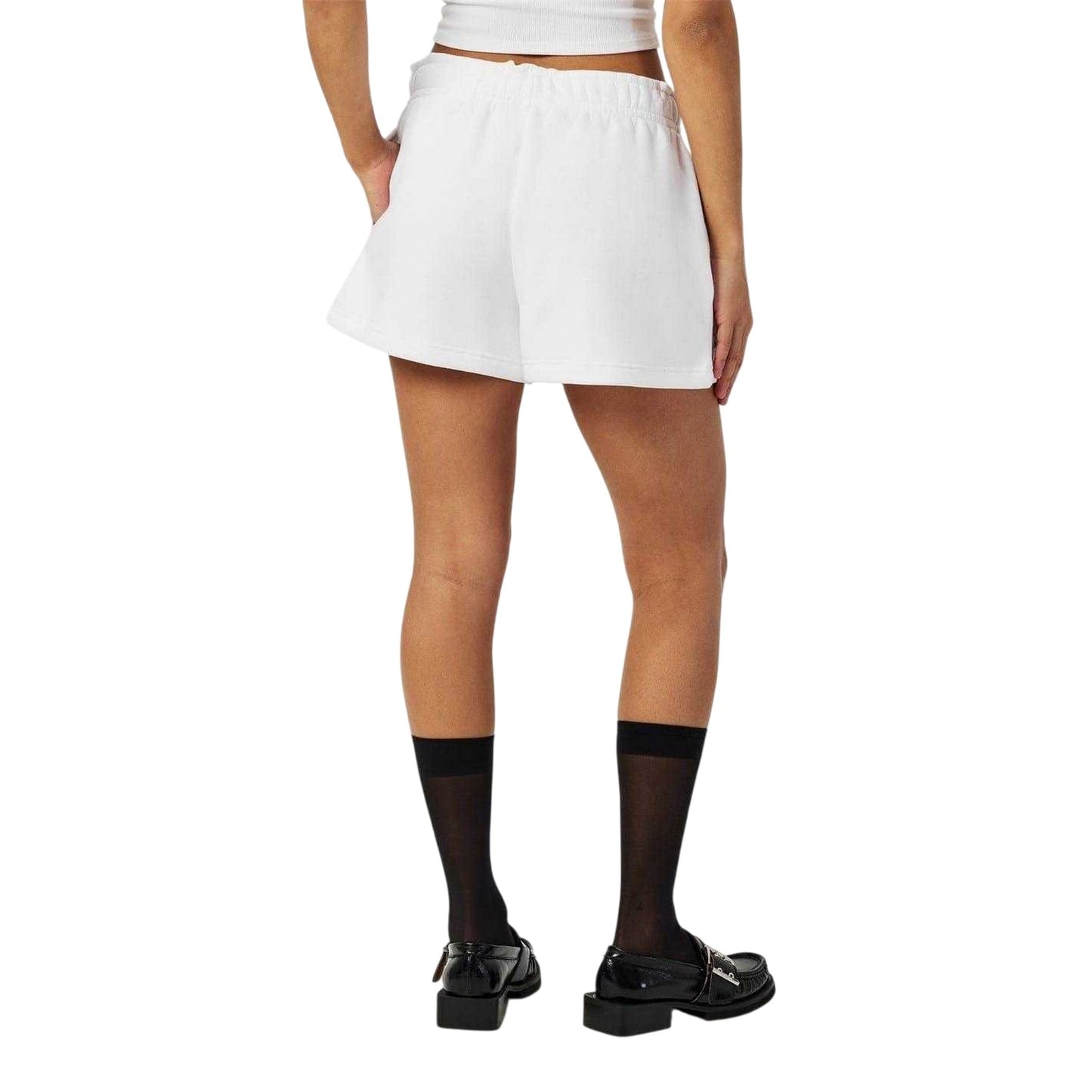 White - Lifestyle - Lacoste Womens-Ladies Polycotton Plain Shorts