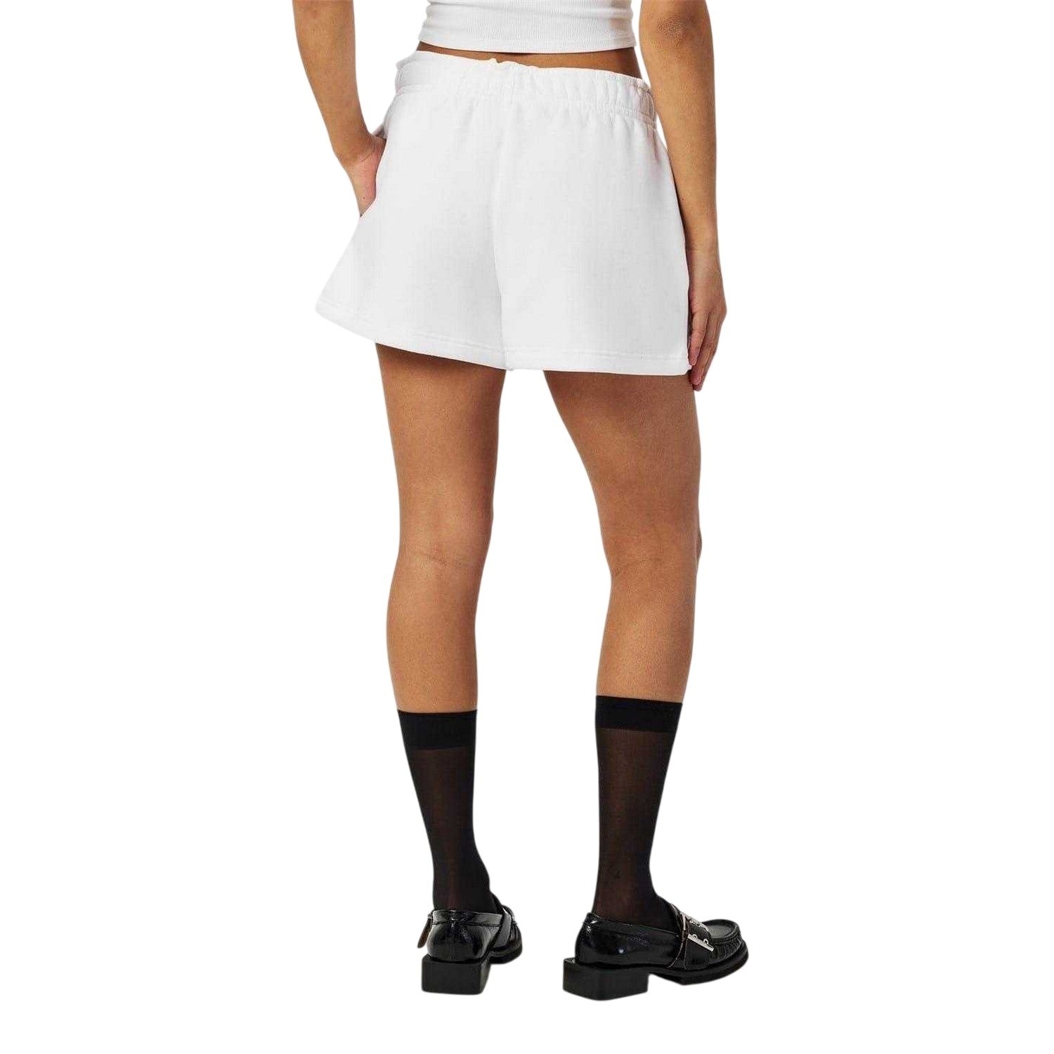 White - Lifestyle - Lacoste Womens-Ladies Polycotton Plain Shorts