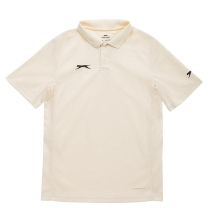 Cream - Front - Slazenger Boys Logo Cricket Shirt