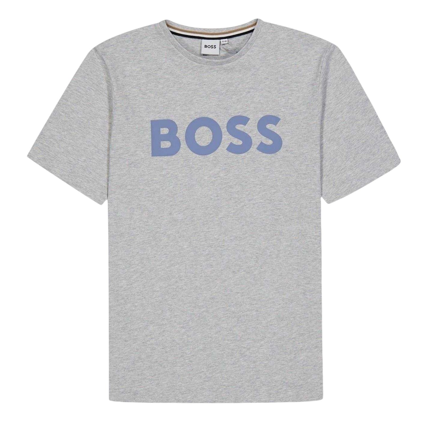 Grey - Front - Boss Mens Logo Regular T-Shirt