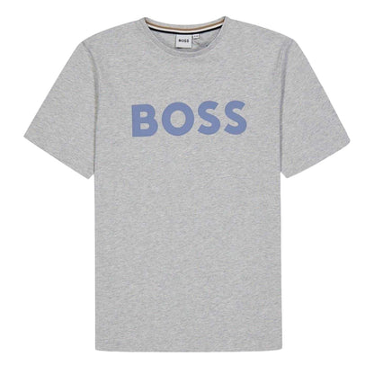 Grey - Front - Boss Mens Logo Regular T-Shirt