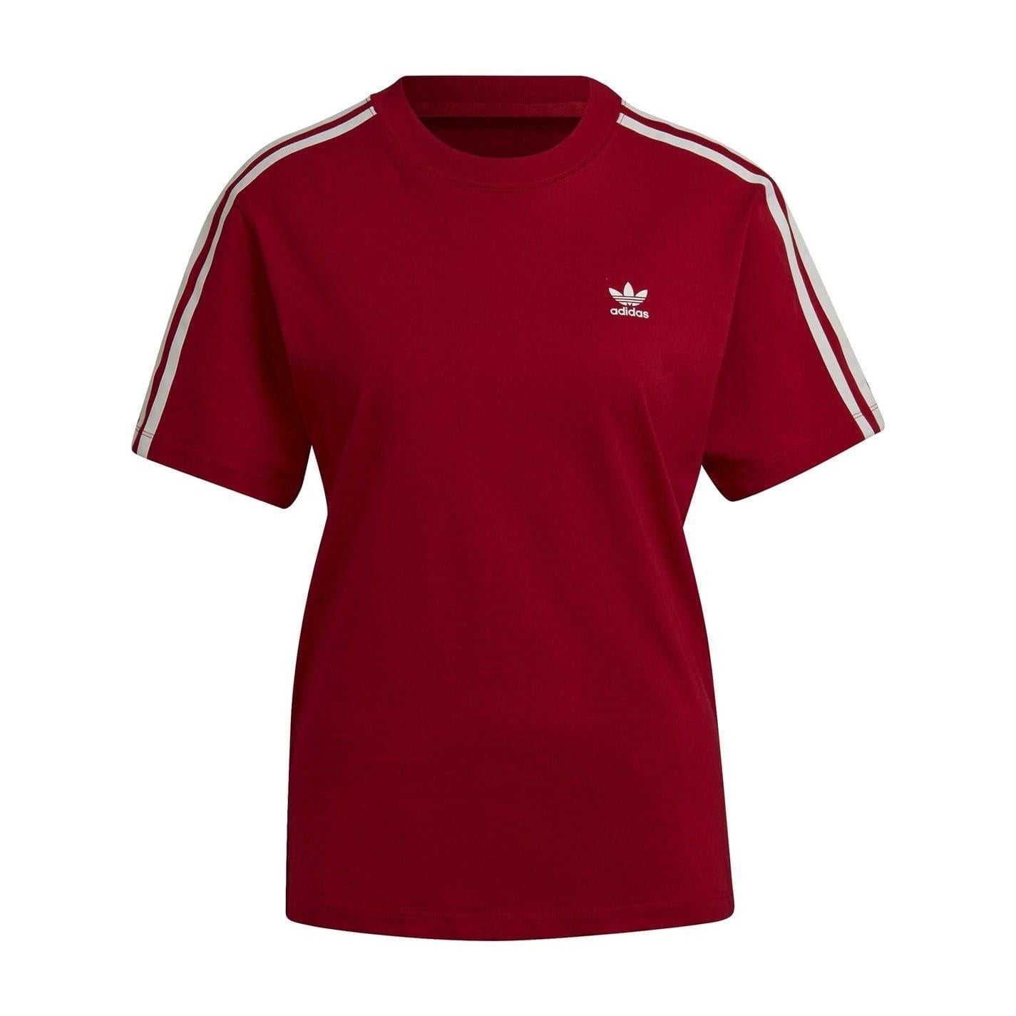 Red - Front - Adidas Womens-Ladies Thebe Magugu Single Jersey T-Shirt