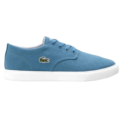 Light-White - Front - Lacoste Mens Canvas Grip Flat Trainers