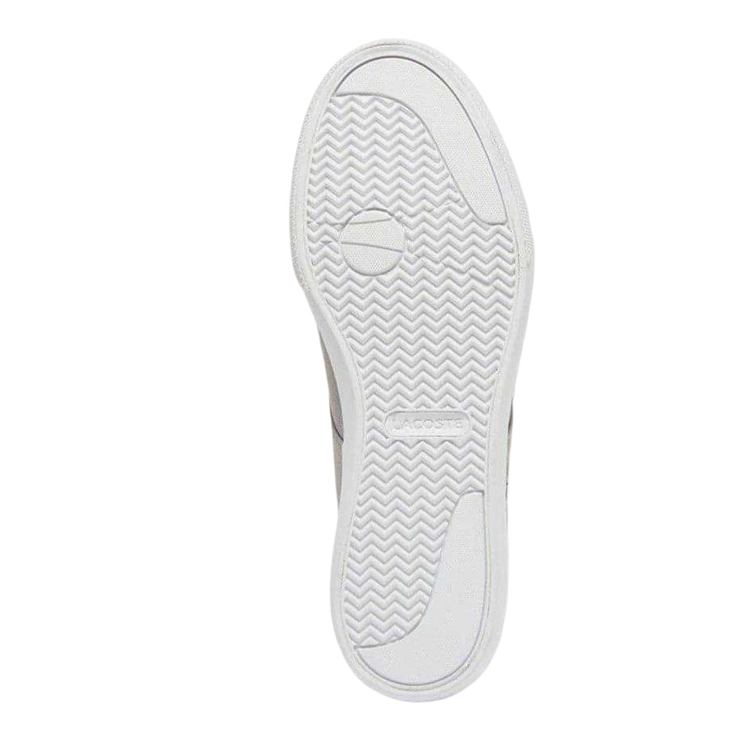 White - Side - Lacoste Mens Canvas Grip Flat Trainers