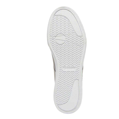 White - Side - Lacoste Mens Canvas Grip Flat Trainers