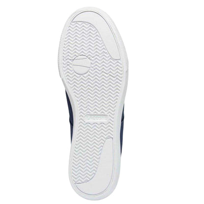 Navy - Side - Lacoste Mens Canvas Grip Flat Trainers